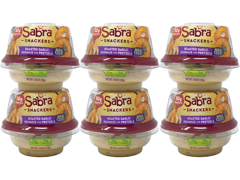 Sabra Classic Hummus with Pretzels, 4.56 oz., 6/Pack (30080)