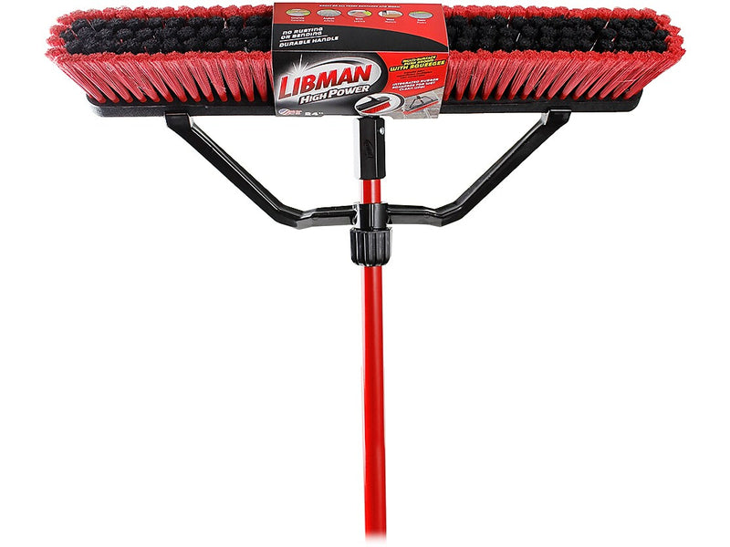 Libman Multi-surface 24" Push Broom, Red, 3/Pack (1230003)