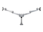 StarTech Desk Mount Dual Monitor Arm - Premium - For up to 27" Monitors, Up, Silver (ARMDUALPS)