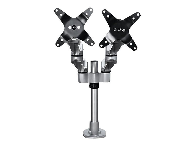 StarTech Desk Mount Dual Monitor Arm - Premium - For up to 27" Monitors, Up, Silver (ARMDUALPS)