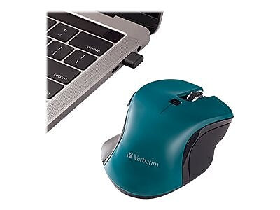 Verbatim USB-C Wireless Blue LED 70247 Mouse, Teal
