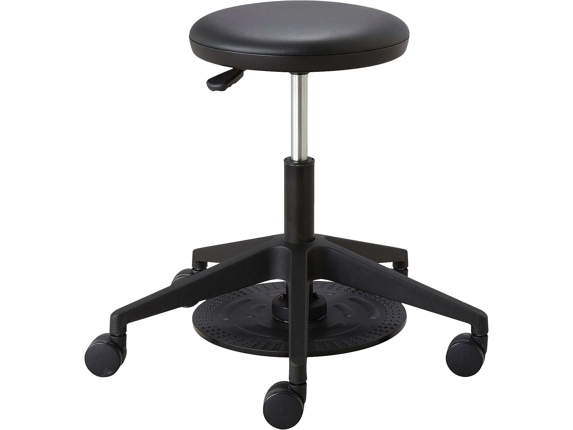 Safco 22" Foot Pedal Lab Stool, Vinyl (3437BL)