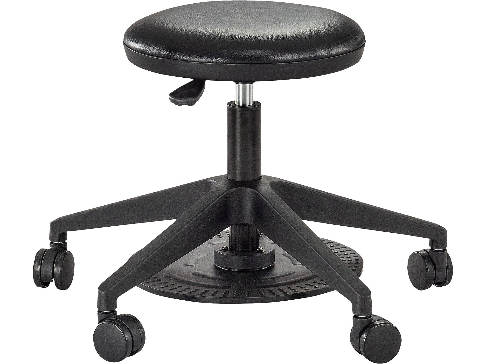 Safco 22" Foot Pedal Lab Stool, Vinyl (3437BL)