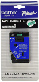 Brother TC TC-8001 Printer Label, 1/2"W, Black on Green