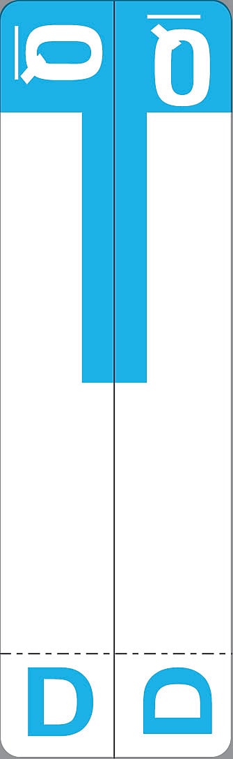 Medical Arts Press® D and Q Name Labels, Light Blue, Smead® Alpha-Z® Compatible