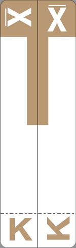 Medical Arts Press® K and X Name Labels, Light Brown, Smead® Alpha-Z® Compatible