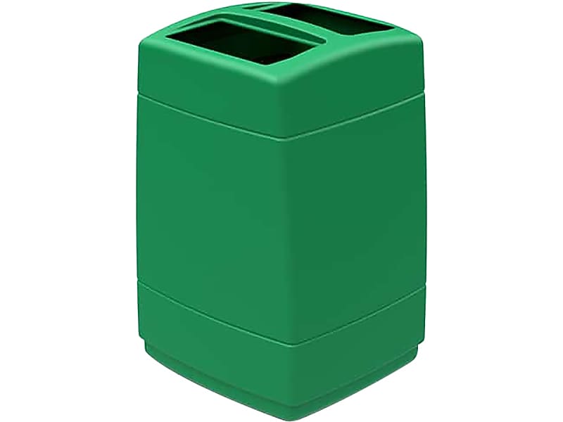 Commercial Zone PolyTec Extra Large Polyethylene Trash Can with Lid, Green, 55 Gal. (732836)
