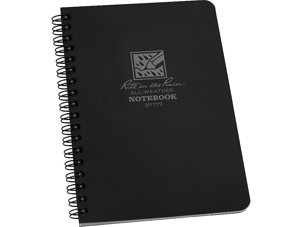 Rite In The Rain All-Weather Pocket Notebook, 4.88" x 7", Universal Ruled, 32 Sheets, Black (773)