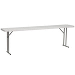 Flash Furniture Kathryn Folding Table, 96" x 18", Granite White (RB1896)