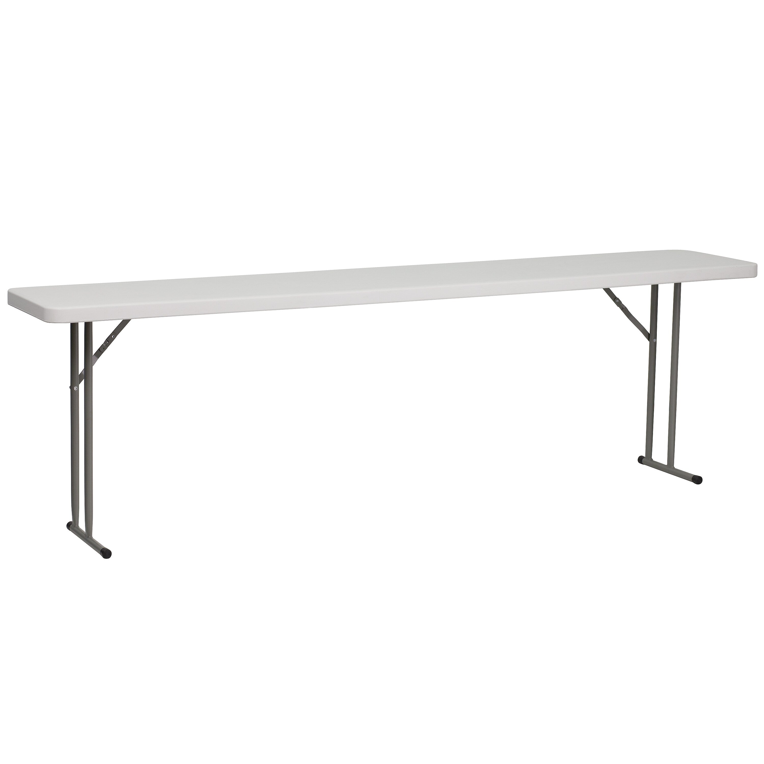 Flash Furniture Kathryn Folding Table, 96" x 18", Granite White (RB1896)
