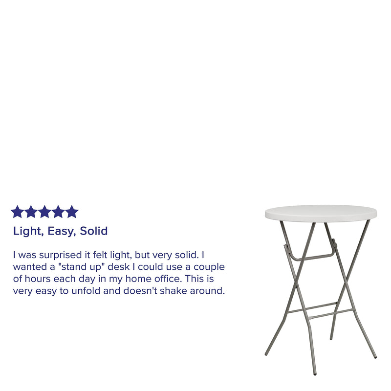 Flash Furniture Kathryn Folding Table, 31.5" x 31.5", Granite White (RB32RBARGW)