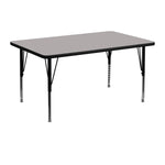 Flash Furniture Wren Rectangular Activity Table, 30'' x 48'', Height Adjustable, Gray (XUA3048RECGYHP)