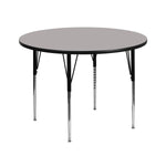 Flash Furniture Wren 42'' Round Activity Table, Height Adjustable, Gray (XUA42RNDGYHA)