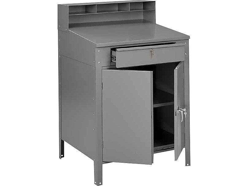 Tennsco Foreman`s Desk, Closed Style, Medium Gray (SR-58)