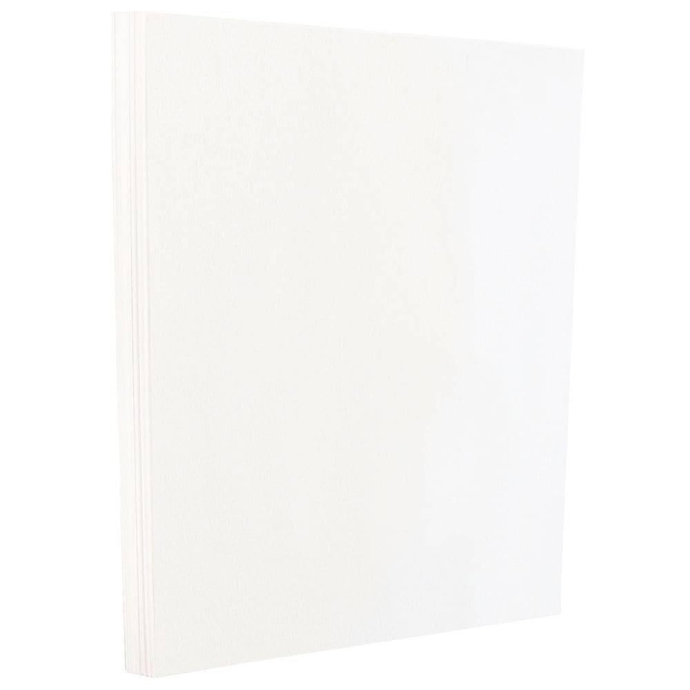 JAM Paper 100 lb. Cardstock Paper, 8.5" x 11", White Glossy, 50 Sheets/Pack (01034702F)