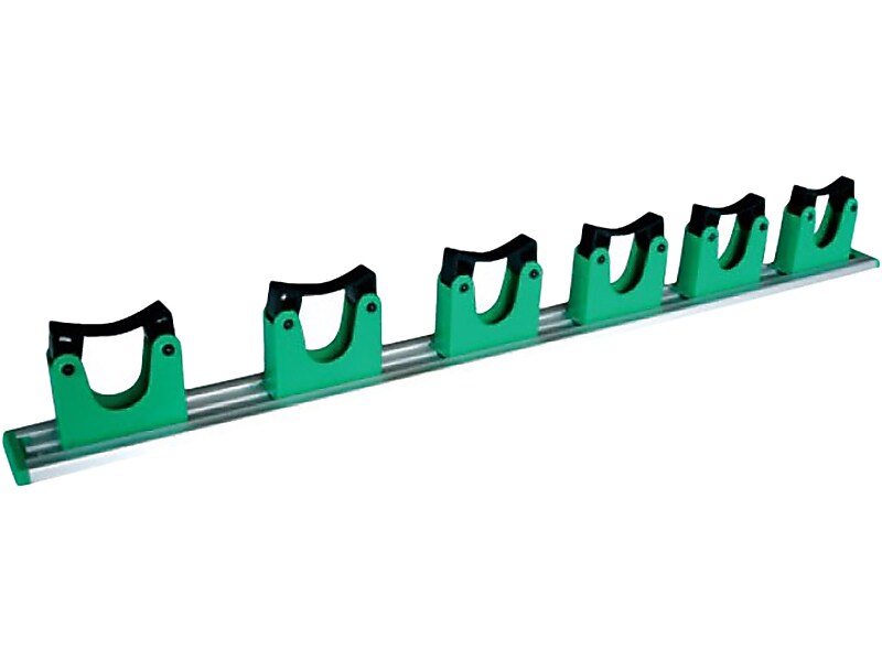 Unger Hang Up 28" Cleaning Tool Holder, Silver/Green (HO700)