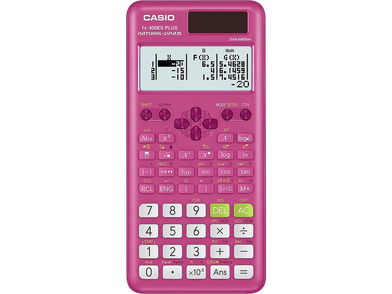 Casio 2nd Edition 16-Digit Solar Powered Scientific Calculator, Pink (FX-300ESPLS2-PK)