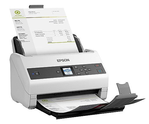 Epson WorkForce DS-870 Duplex Document Scanner, White/Black (B11B250201)