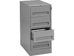 Tennsco Modular 4-Drawer General Storage Cabinet, Medium Gray (MD-1524-MGY)