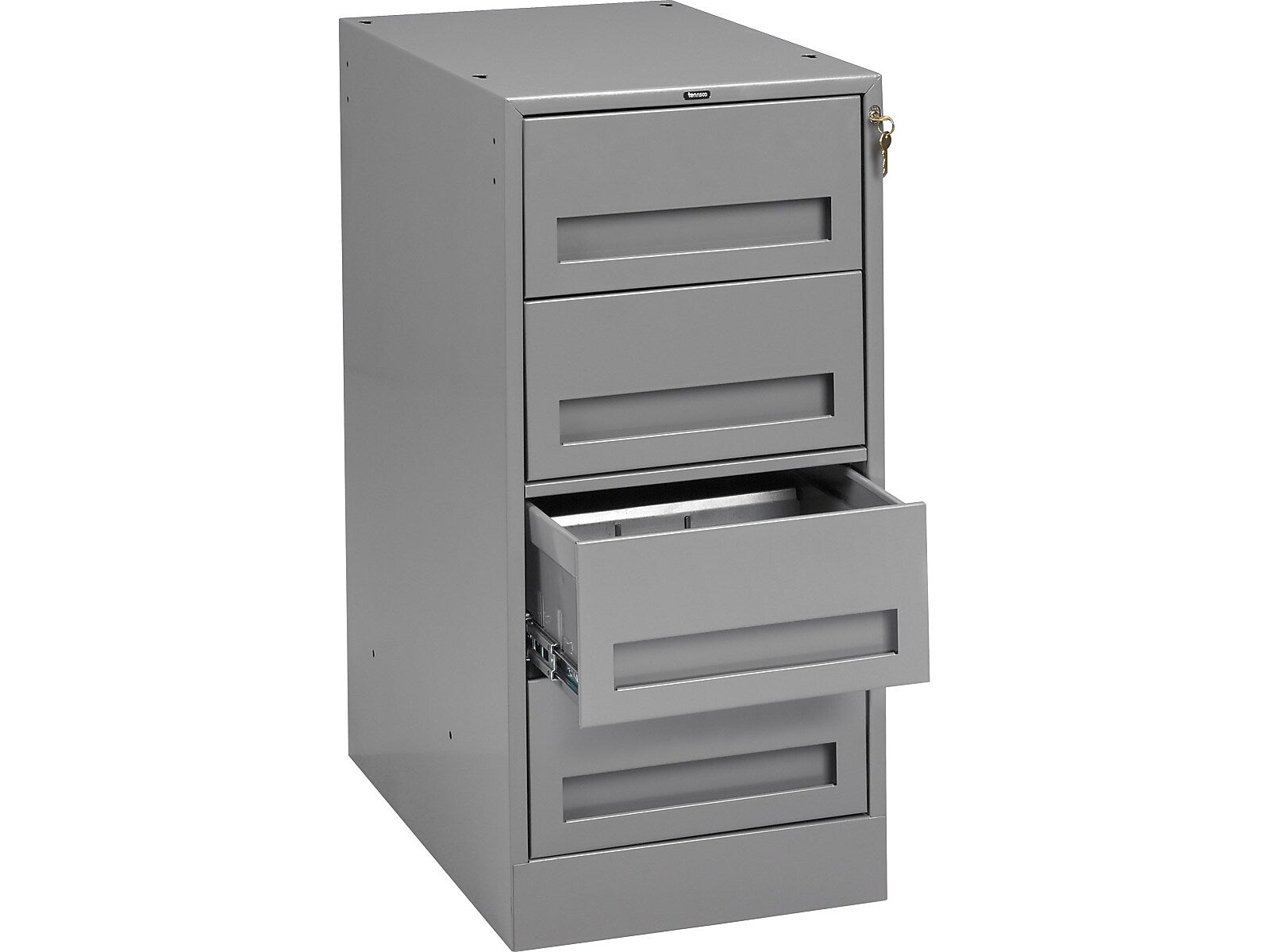 Tennsco Modular 4-Drawer General Storage Cabinet, Medium Gray (MD-1524-MGY)