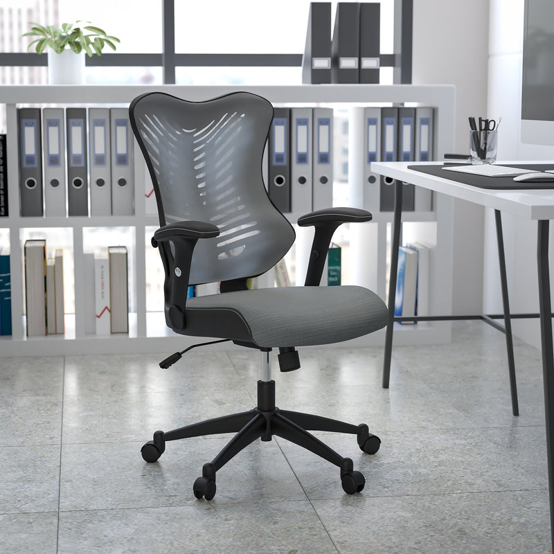 Flash Furniture Kale Ergonomic Mesh Swivel High Back Executive Office Chair, Gray (BLZP806GY)