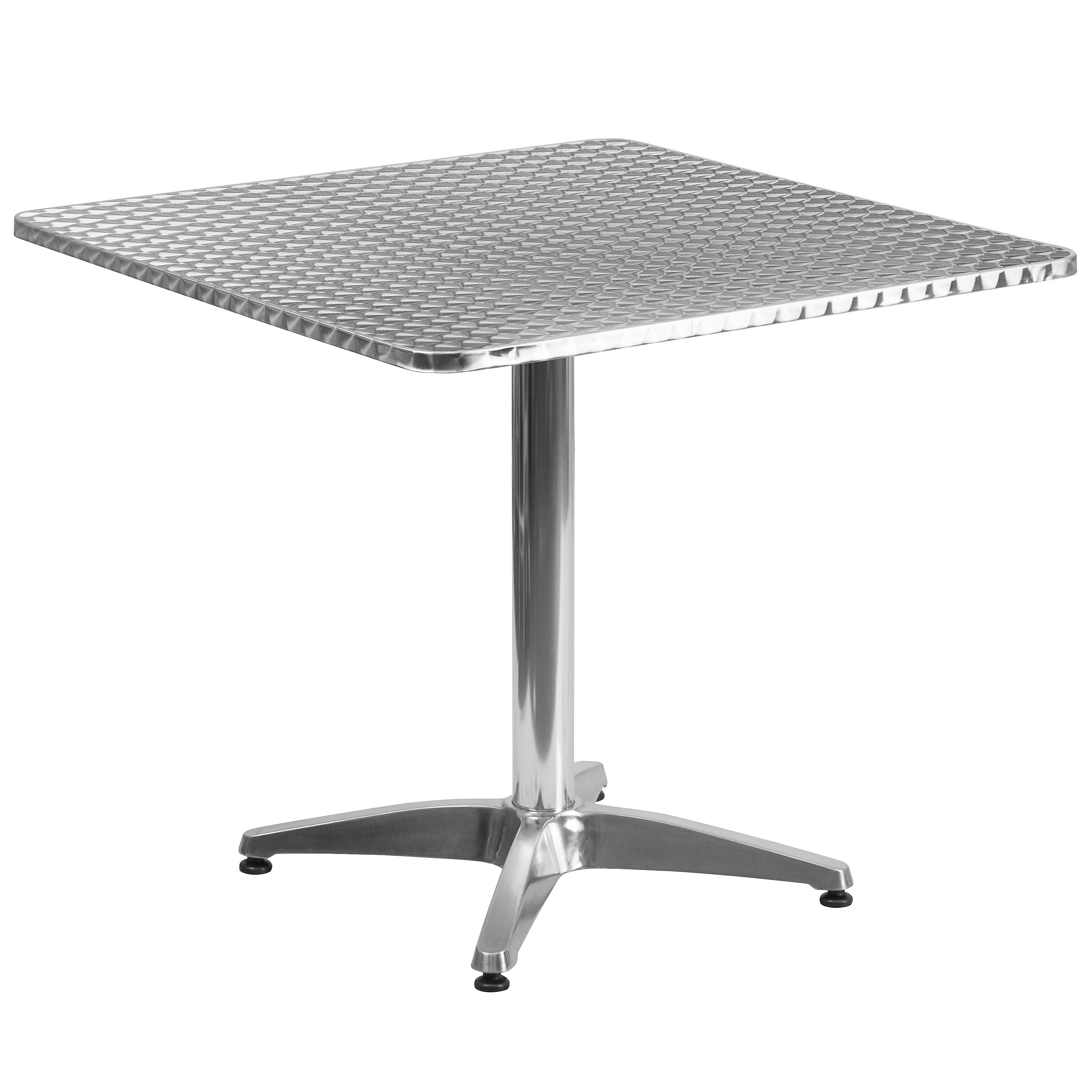 Flash Furniture Mellie 31.5'' Square Aluminum Indoor/Outdoor Table with Base (TLH0533)