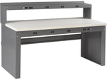 Tennsco Electronic 72" Workstation Table, Medium Gray (EB-2-3672P-MGY)