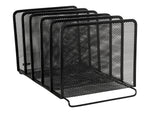 Rolodex 5-Compartment Wire Mesh File Organizer, Black (22141)
