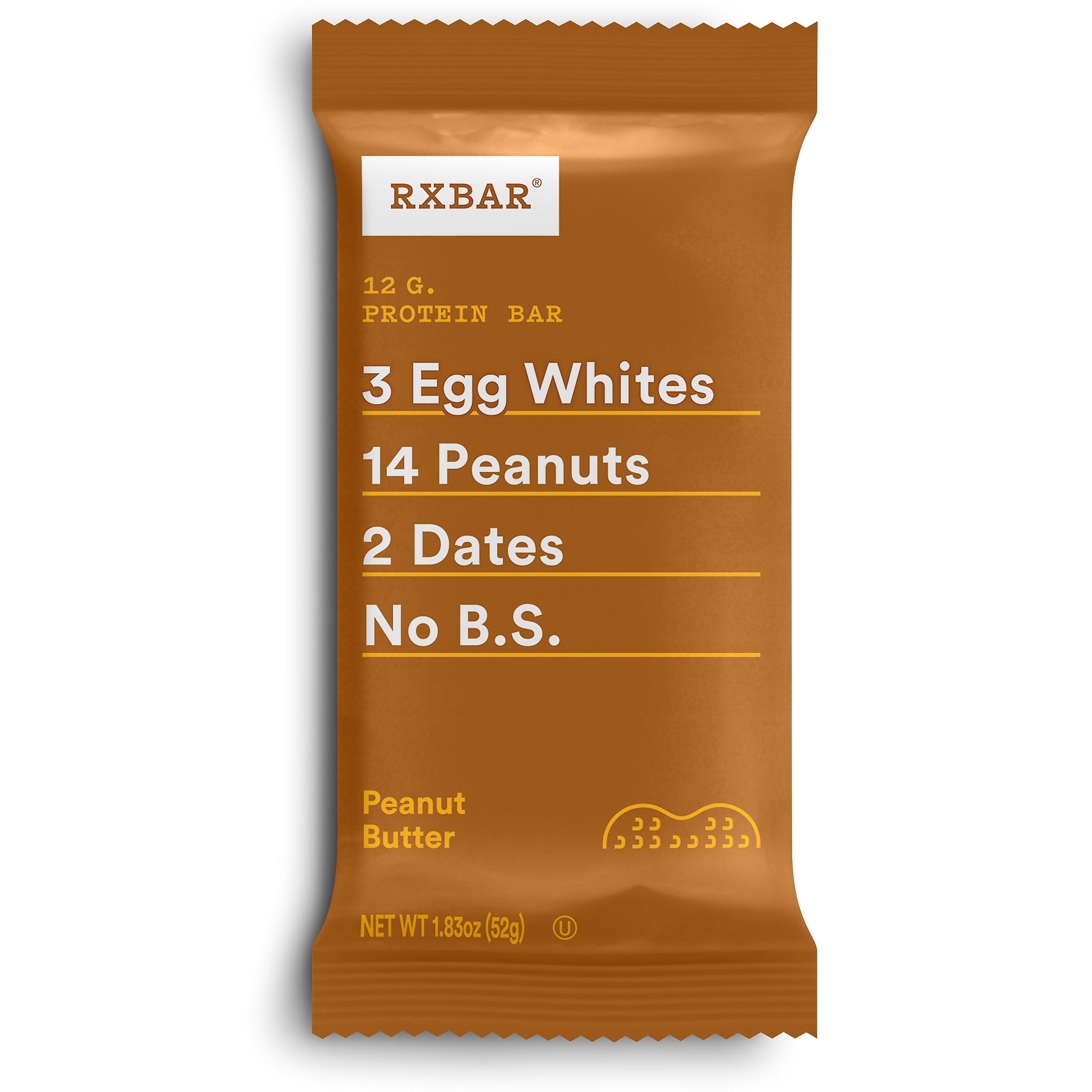 RX Bar Gluten Free Peanut Butter Protein Bar, 1.83 oz, 12/Box (CGO00427)