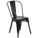 Flash Furniture Perry Contemporary Metal Dining Chair, Black (CH31230BK)