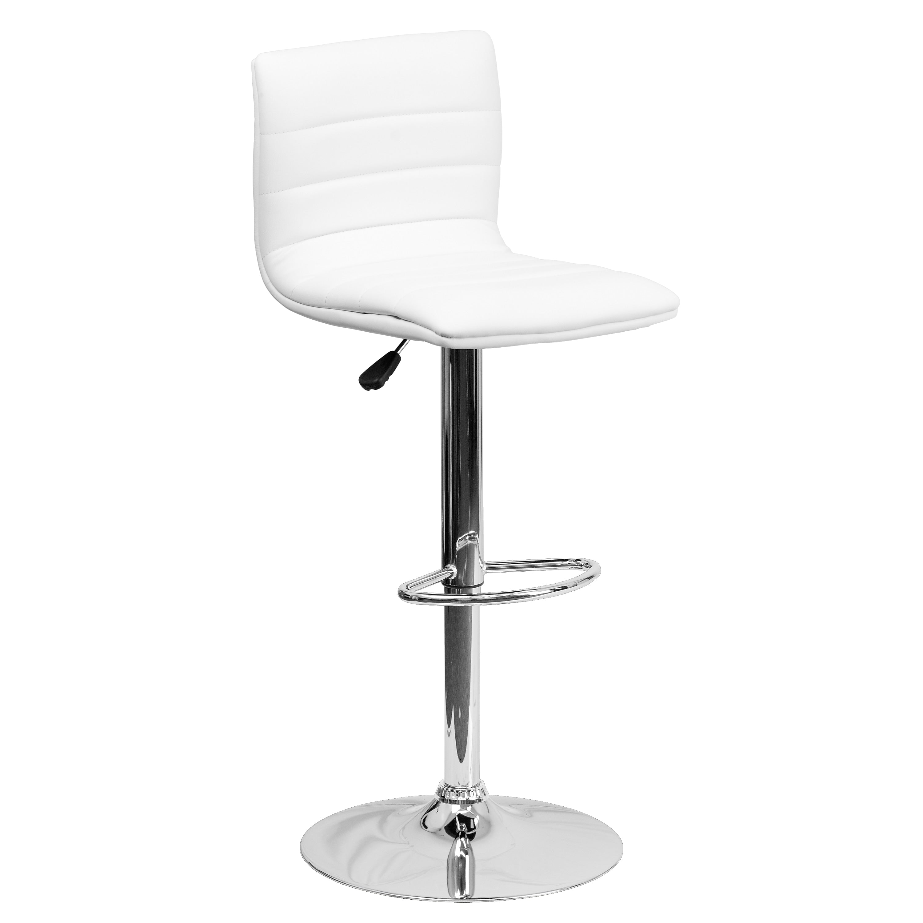 Flash Furniture Contemporary Vinyl Barstool, Adjustable Height, White (CH920231WH)