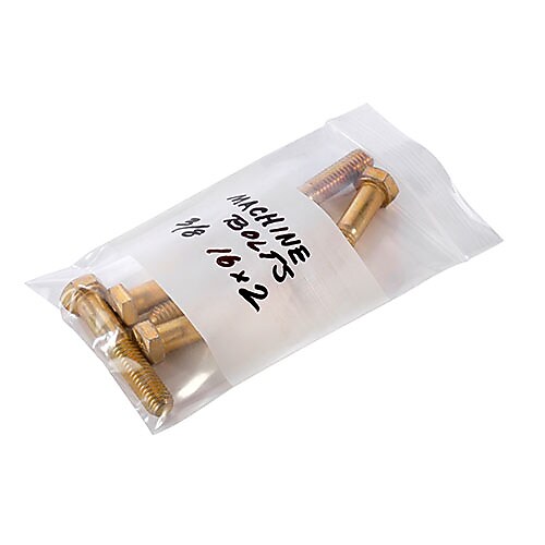 9" x 12'' Reclosable Poly Bags, 4 Mil, White, 1000/Carton (PB4004)