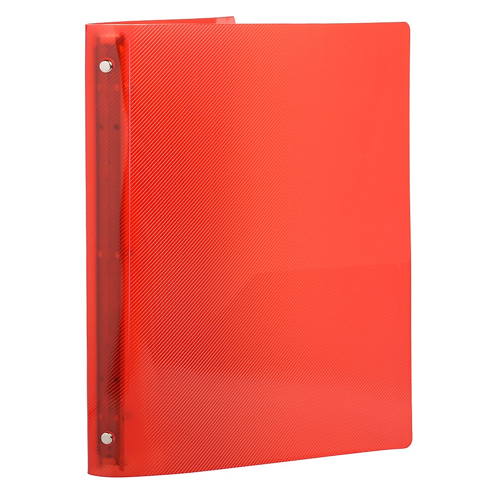 JAM Paper Designders 1" 3-Ring Flexible Poly Binders, Red (750T1RE)