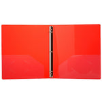 JAM Paper Designders 1" 3-Ring Flexible Poly Binders, Red (750T1RE)