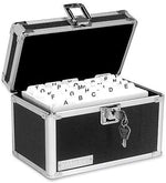 Vaultz 4" x 6" Locking Index Card Box, Black (VZ01171)