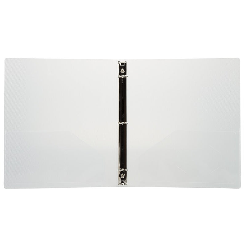 JAM Paper Designders 3/4" 3-Ring Flexible Poly Binders, Clear (750T1CL)