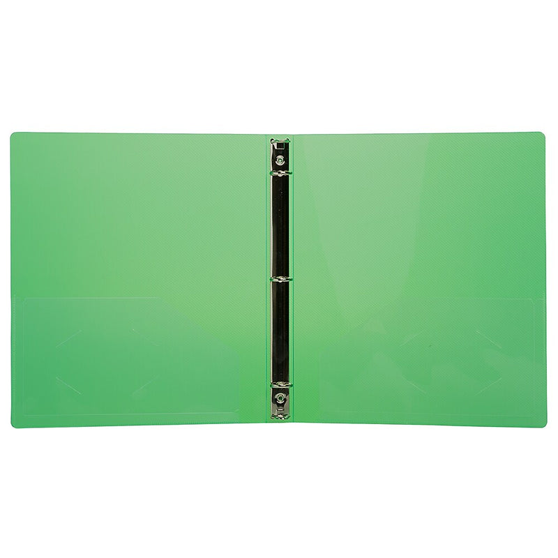 JAM Paper Designders 1" 3-Ring Flexible Poly Binders, Green (750T1GR)
