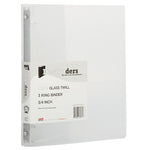 JAM Paper Designders 3/4" 3-Ring Flexible Poly Binders, Clear (750T1CL)