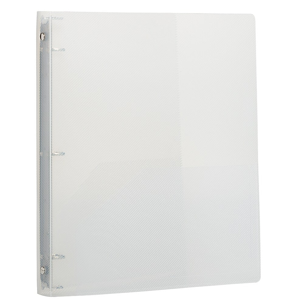 JAM Paper Designders 3/4" 3-Ring Flexible Poly Binders, Clear (750T1CL)