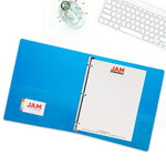 JAM Paper 3/4" 3-Ring Flexible Poly Binders, White (53016BU)