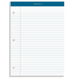 TOPS Double Docket Notepad, 8.5" x 11.75", College, White, 100 Sheets/Pad (TOP 63384)