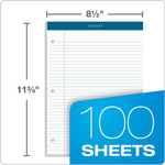 TOPS Double Docket Notepad, 8.5" x 11.75", College, White, 100 Sheets/Pad (TOP 63384)