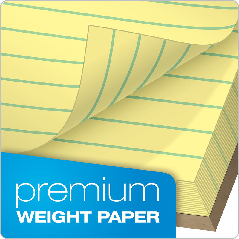 Tops Docket Gold Notepads, 5" x 8", Canary, 50 Sheets/Pad, 12 Pads/Pack