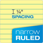 TOPS Docket Notepads, 8.5" x 11.75", Narrow Ruled, Canary, 100 Sheets/Pad, 6 Pads/Pack (TOP 63376)