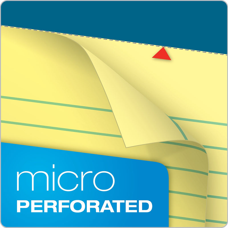 TOPS Docket Notepads, 8.5" x 11.75", Narrow Ruled, Canary, 100 Sheets/Pad, 6 Pads/Pack (TOP 63376)
