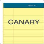 TOPS Docket Notepads, 8.5" x 14", Wide, Canary, 50 Sheets/Pad, 12 Pads/Pack (TOP 63580)