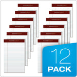 Tops Docket Gold Notepads, 5" x 8", White, 50 Sheets/Pad, 12 Pads/Pack (63910)