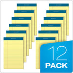 TOPS Docket Notepads, 5" x 8", Narrow Ruled, Canary, 50 Sheets/Pad, 12 Pads/Pack (TOP 63350)