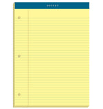 TOPS Double Docket Writing Tablet, 8-1/2" x 11-3/4", College Ruled, Canary, 100 Sheets/Pad (63383)