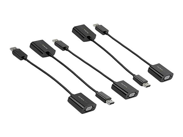 StarTech DP2VGA3X5 0.33' DisplayPort/VGA Audio/Video Cable, Black